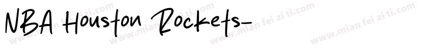 NBA Houston Rockets字体转换